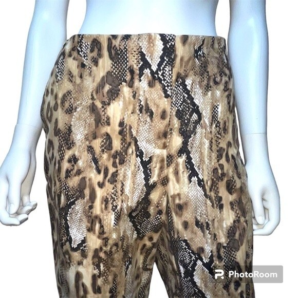 Chico's So Slimming Brigitte Animal Snake Print Crop Pants Chico's Size 2 (12) - Picture 3 of 10